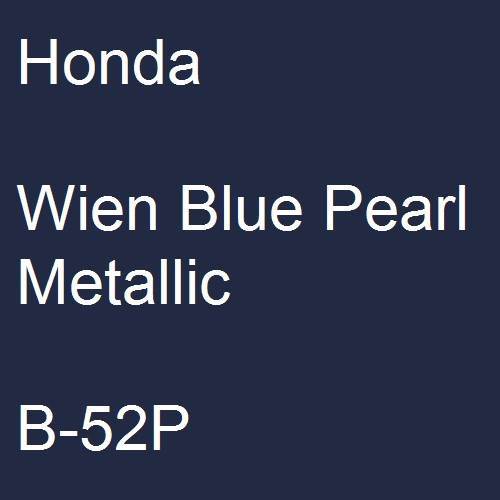 Honda, Wien Blue Pearl Metallic, B-52P.